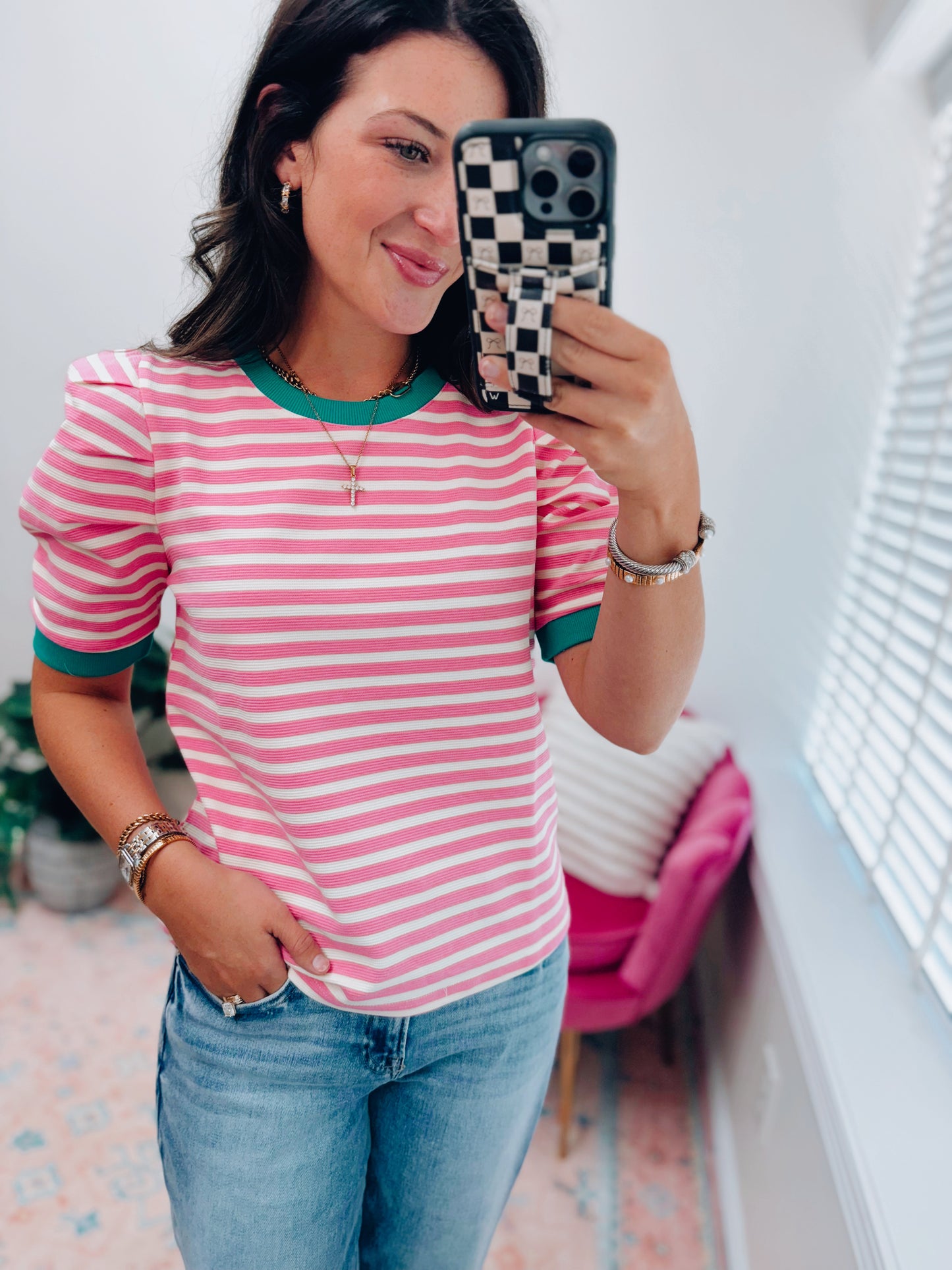 Sunny Stripe Ribbed Top