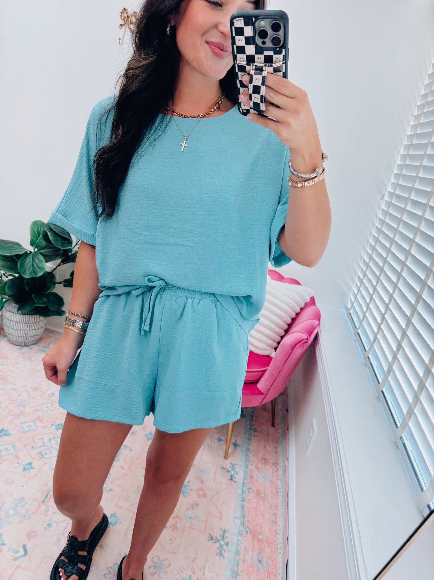 Harvey Air-Wick Shorts Set - Teal
