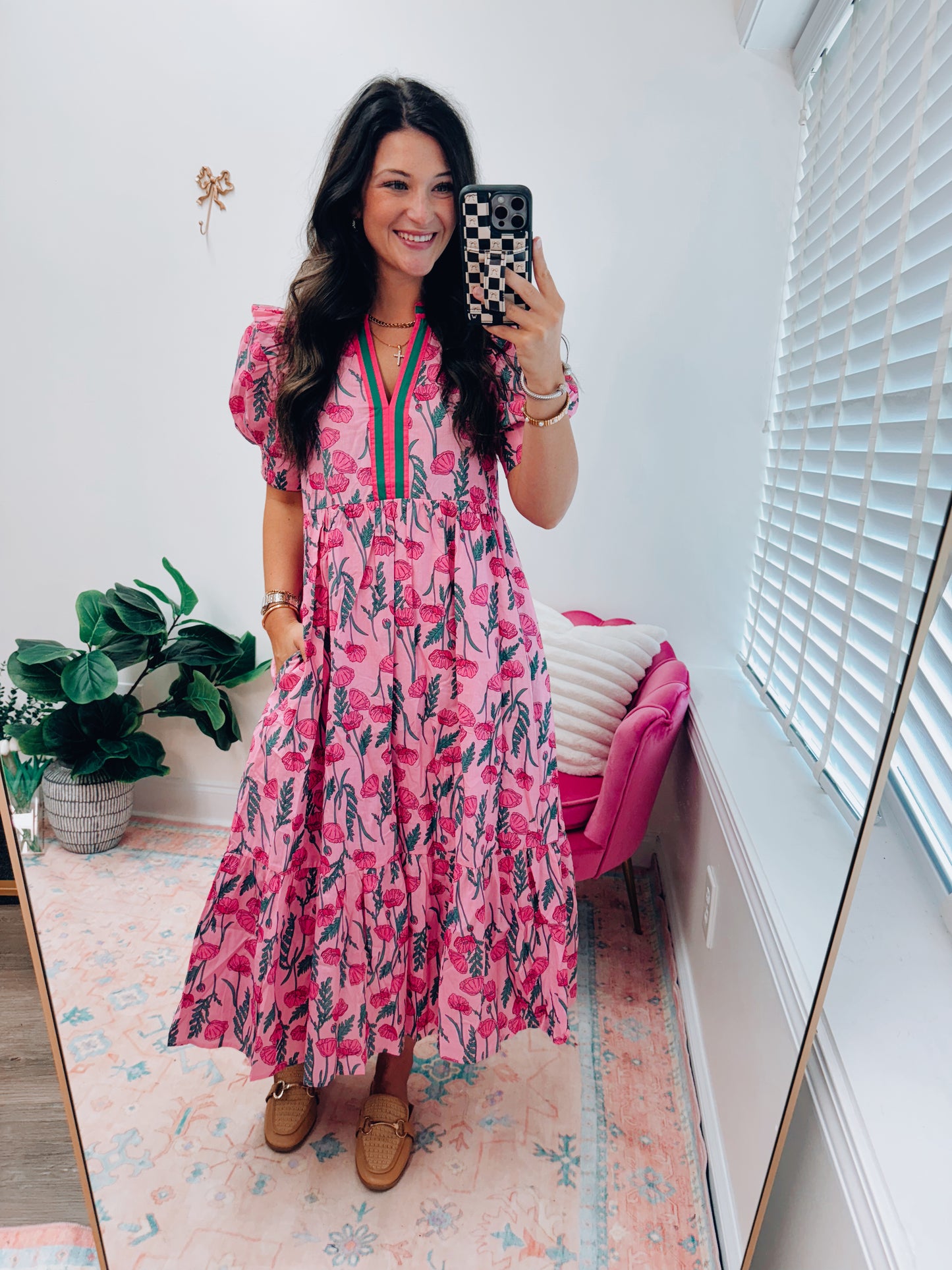 Heidi Floral Tiered Midi Dress