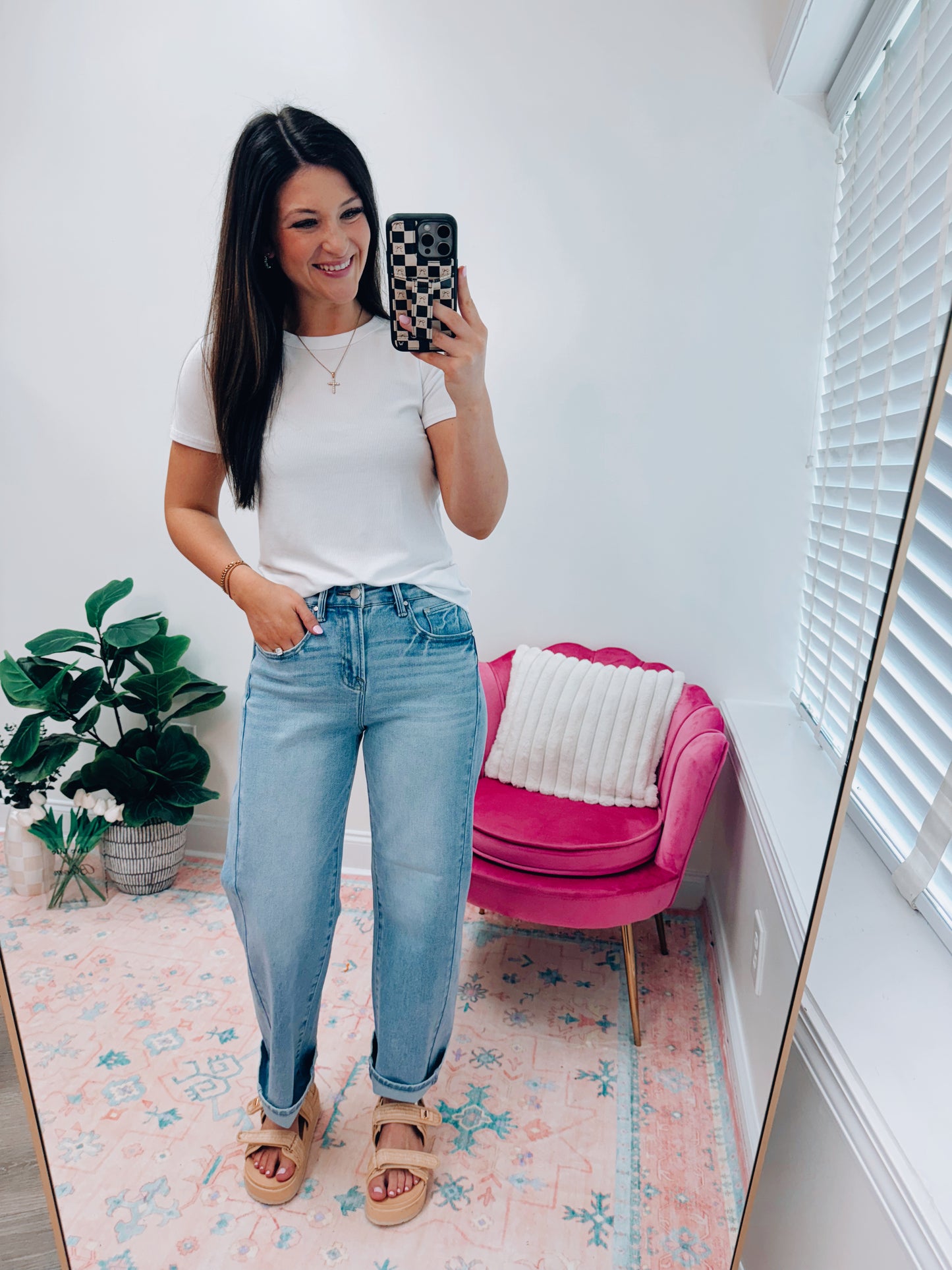 CURVY Whit Risen HR Barrel Denim