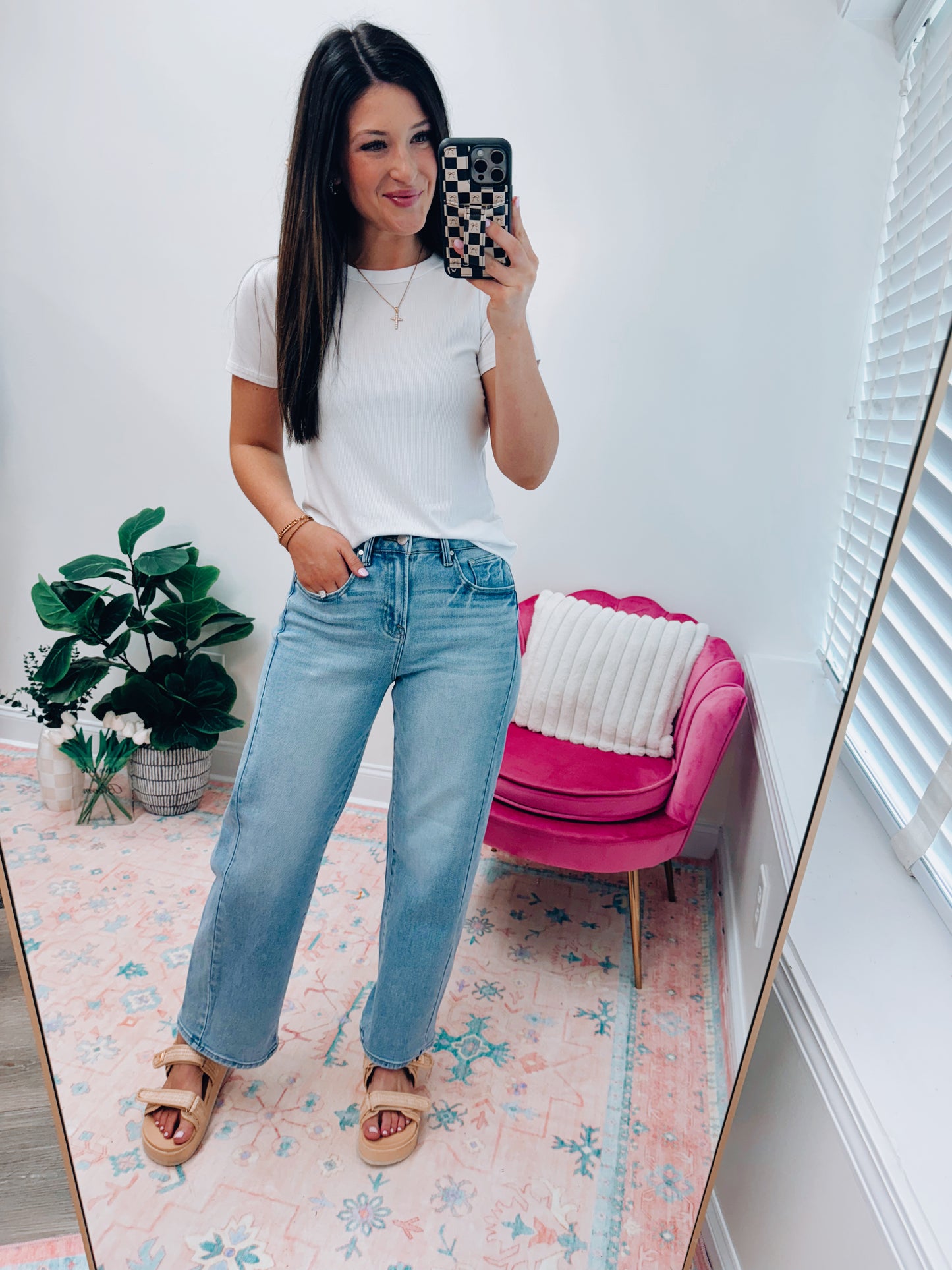 CURVY Whit Risen HR Barrel Denim