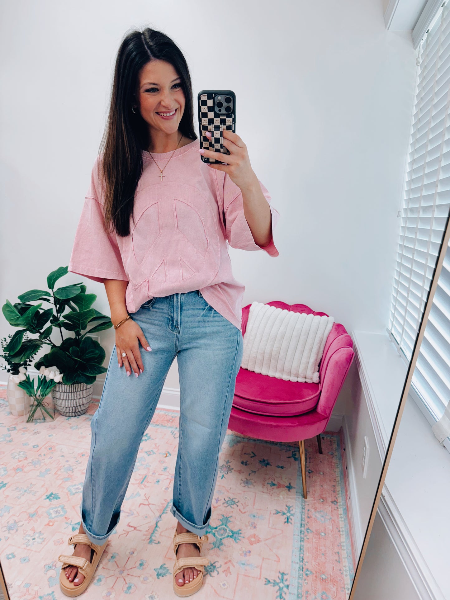 Cotton Pink Patch Top