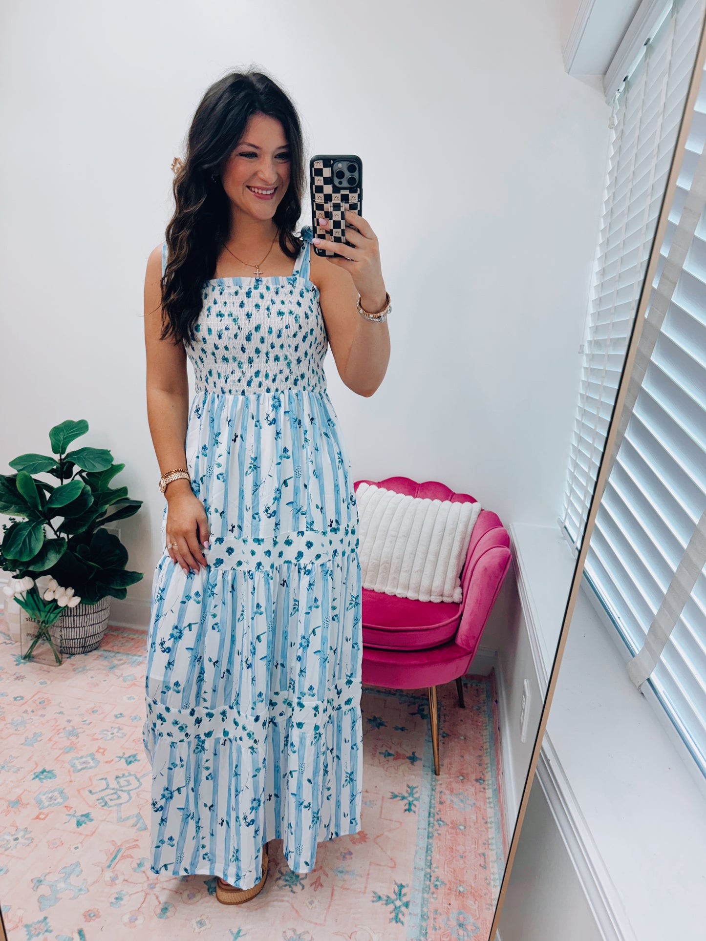 Jules Smocked Tiered Maxi Dress
