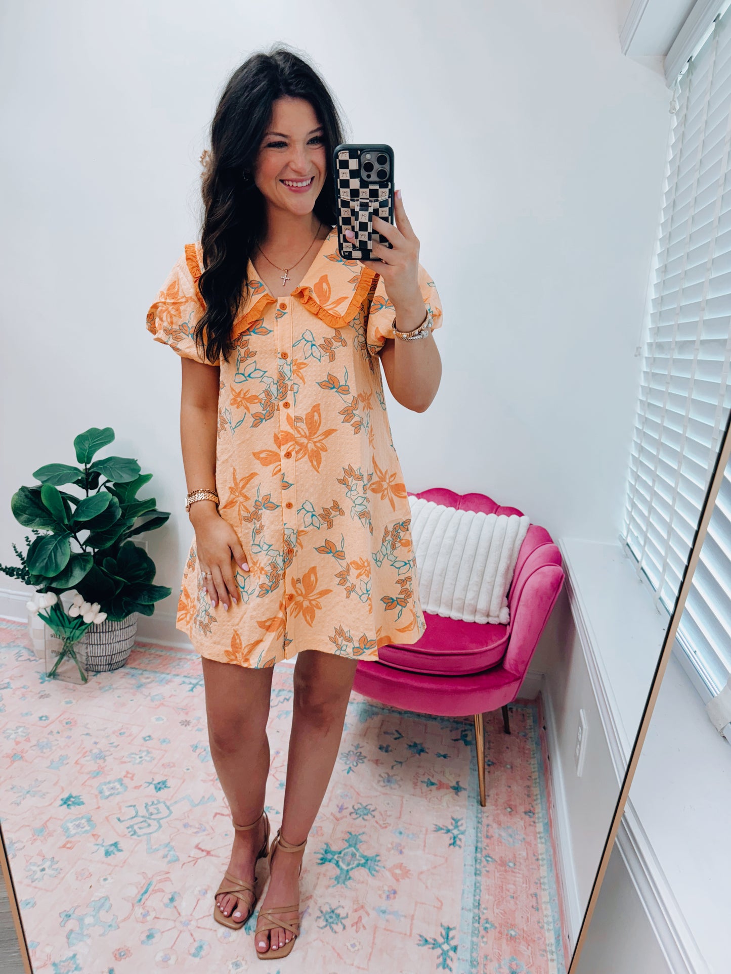 Papaya Multi Floral Mini Dress