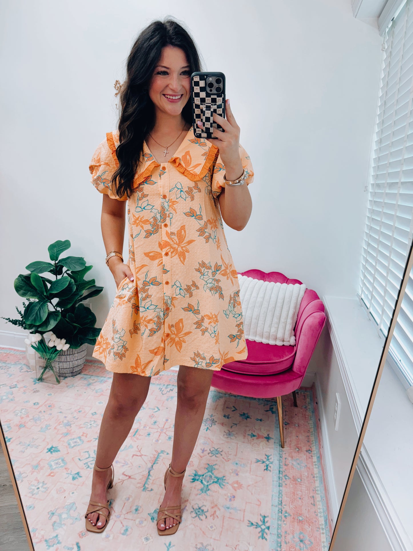 Papaya Multi Floral Mini Dress