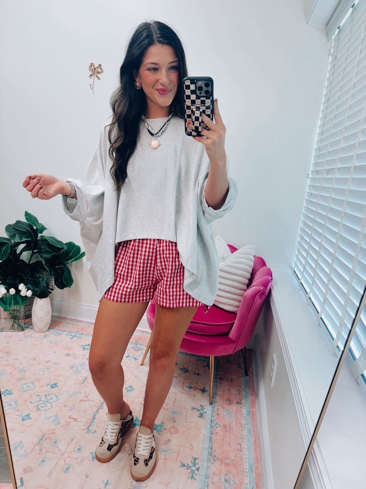Solid Slub Oversized Top