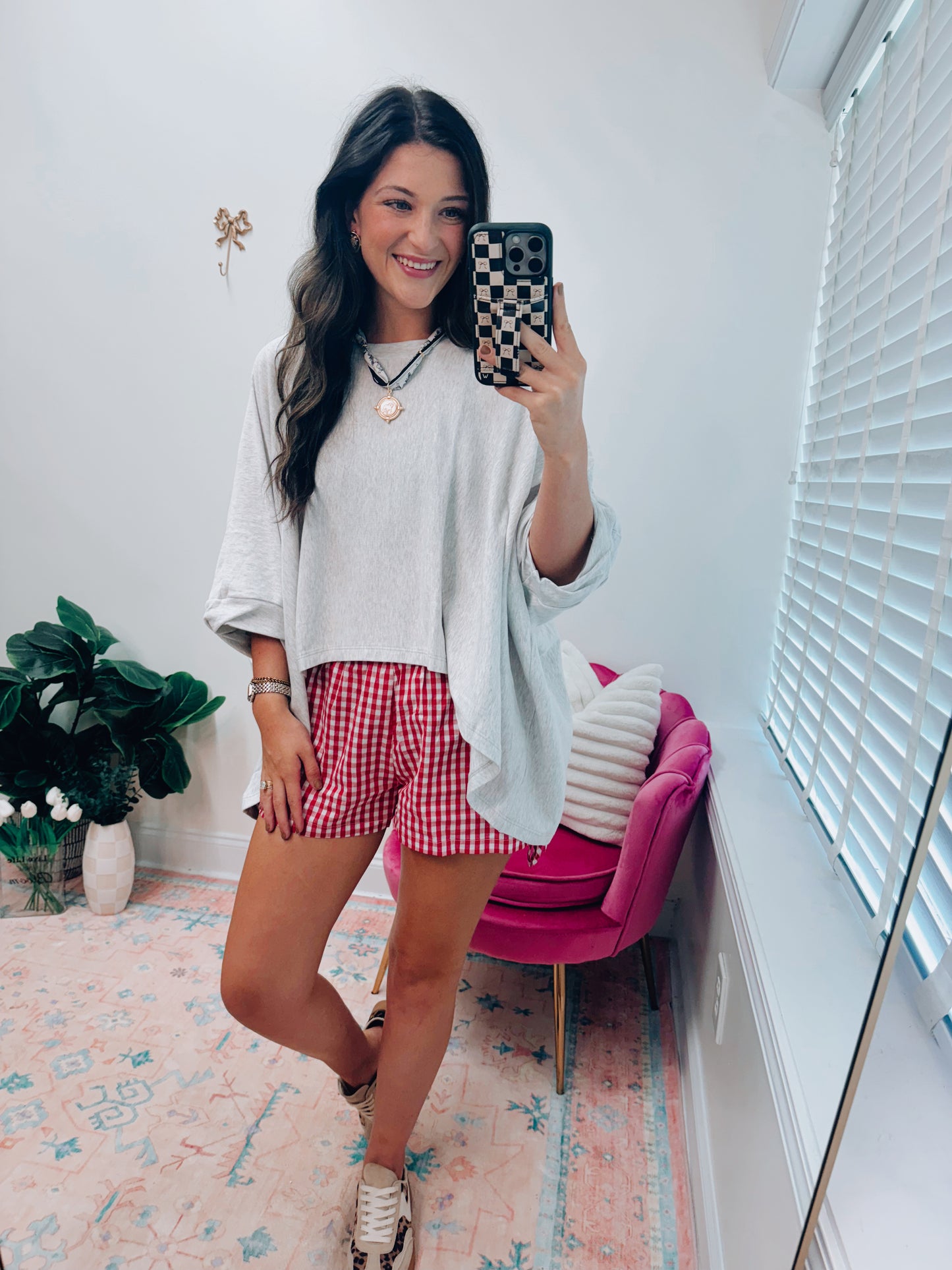 Solid Slub Oversized Top