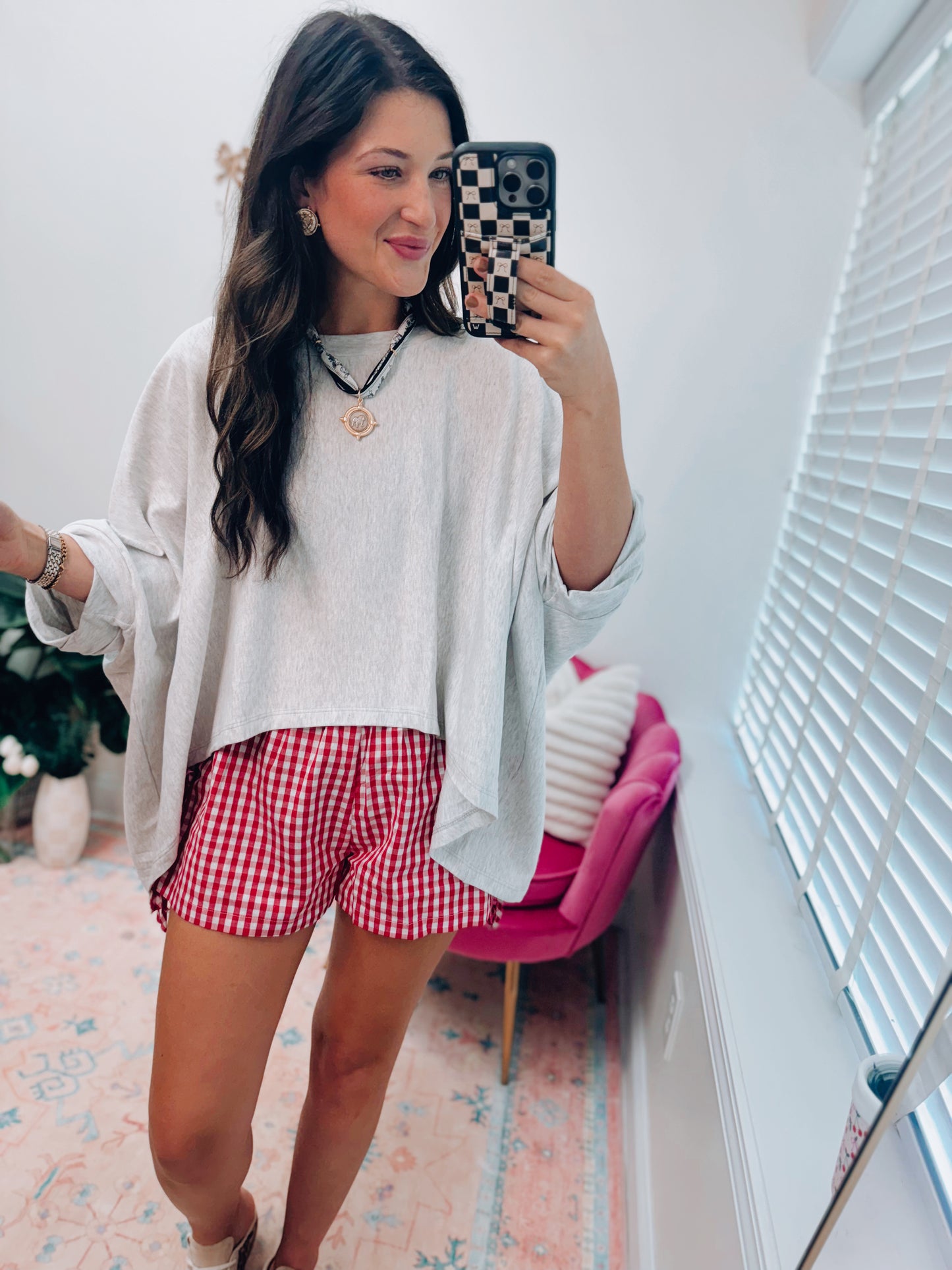 Solid Slub Oversized Top