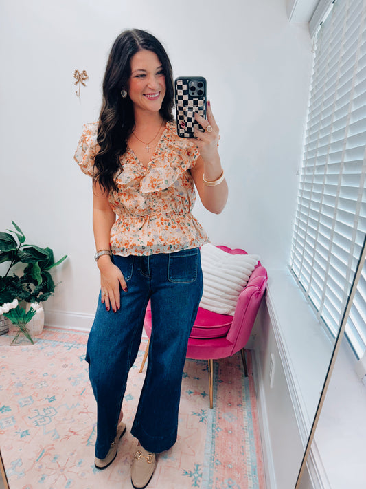 Emory Ruffle Smocked Top