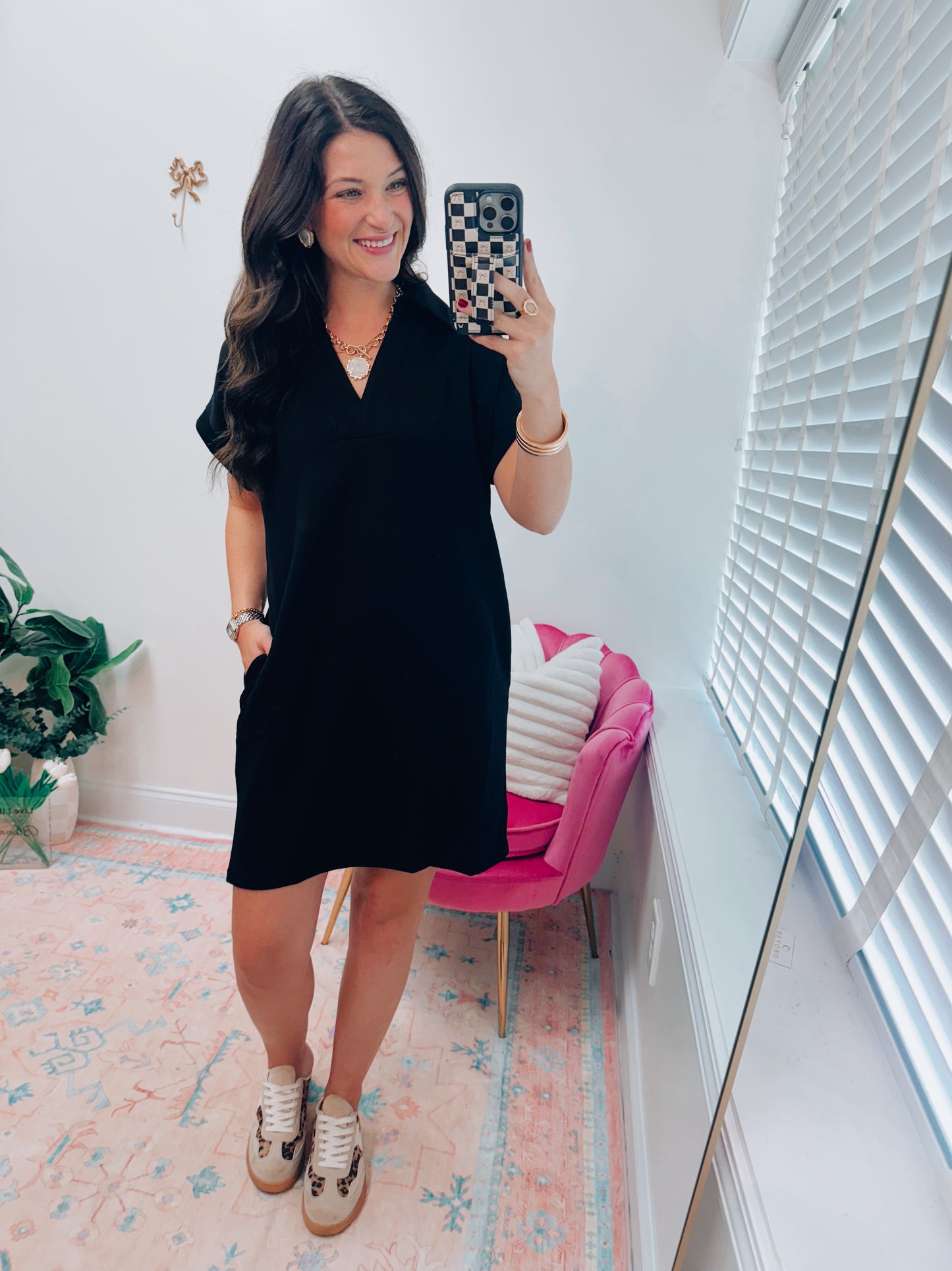 Callie V-Neck Mini Dress