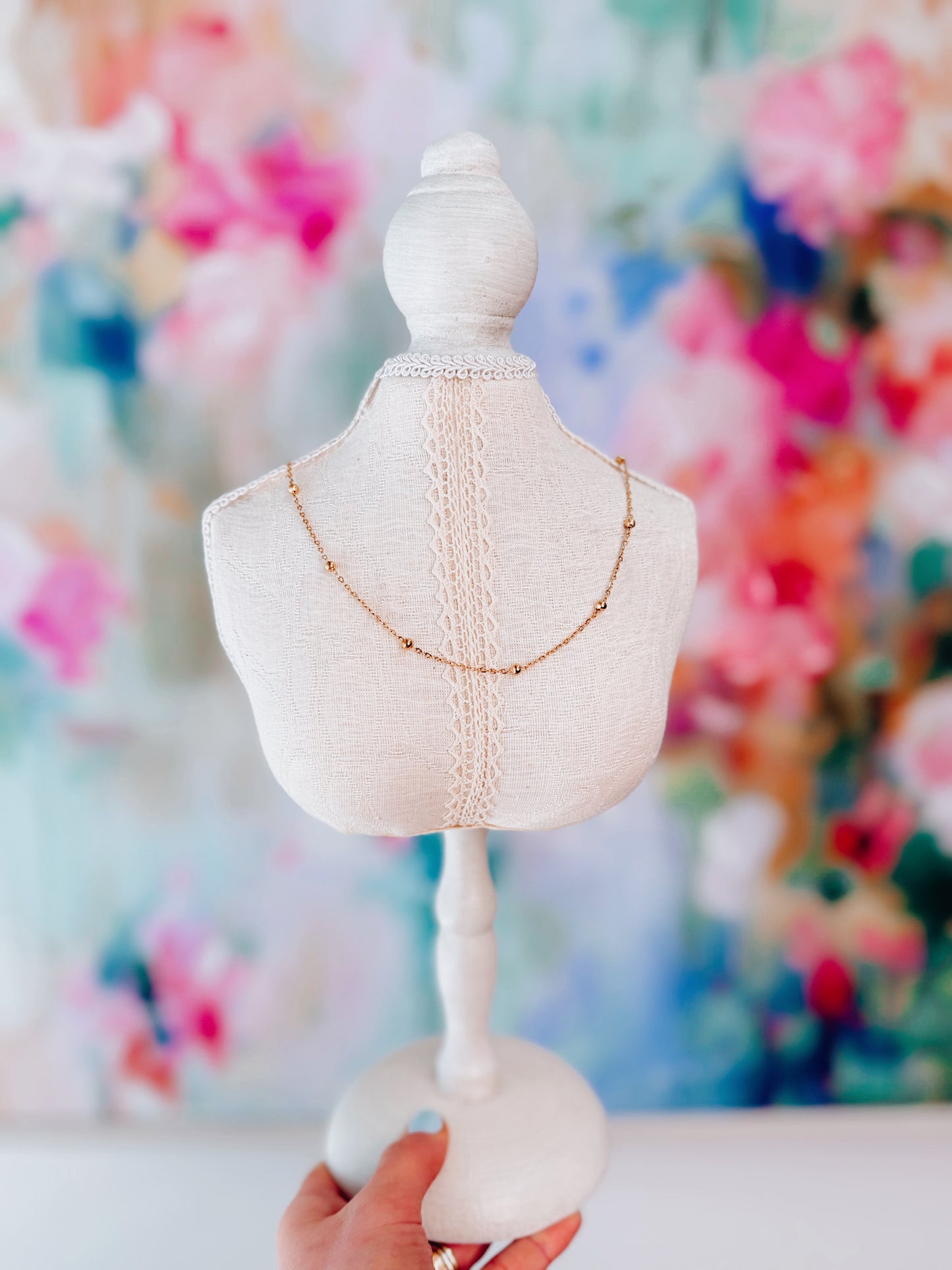 18k Gold Plated Lola Dainty Beaded Necklace