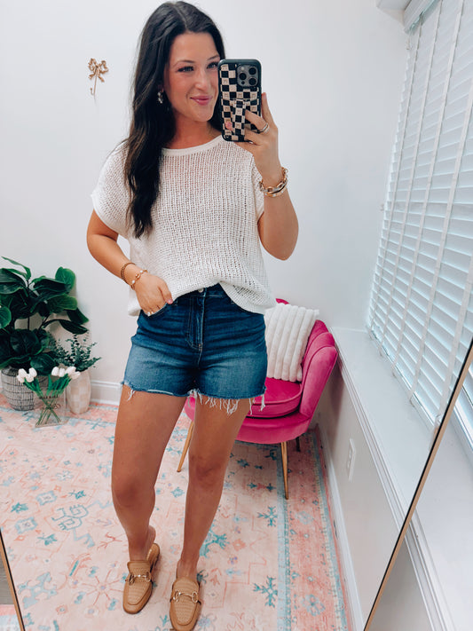 Erin Dark Denim Shorts
