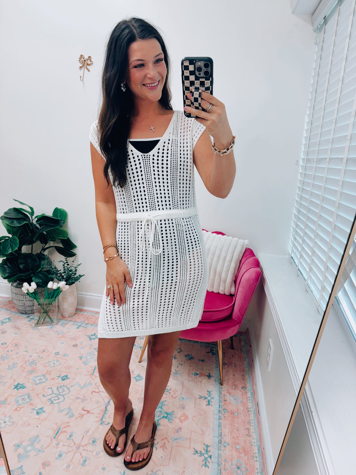 Crochet Knit Tie Cover-Up