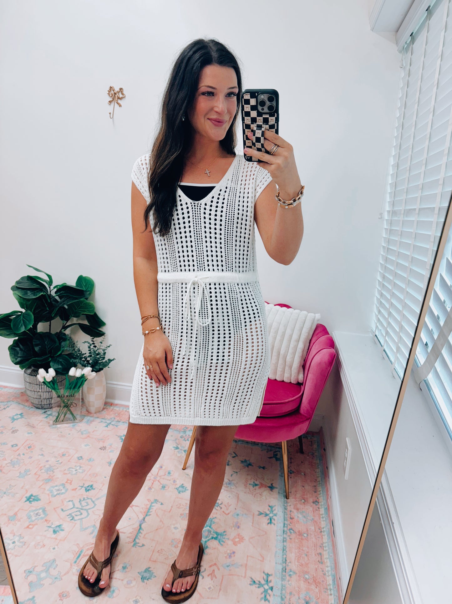 Crochet Knit Tie Cover-Up