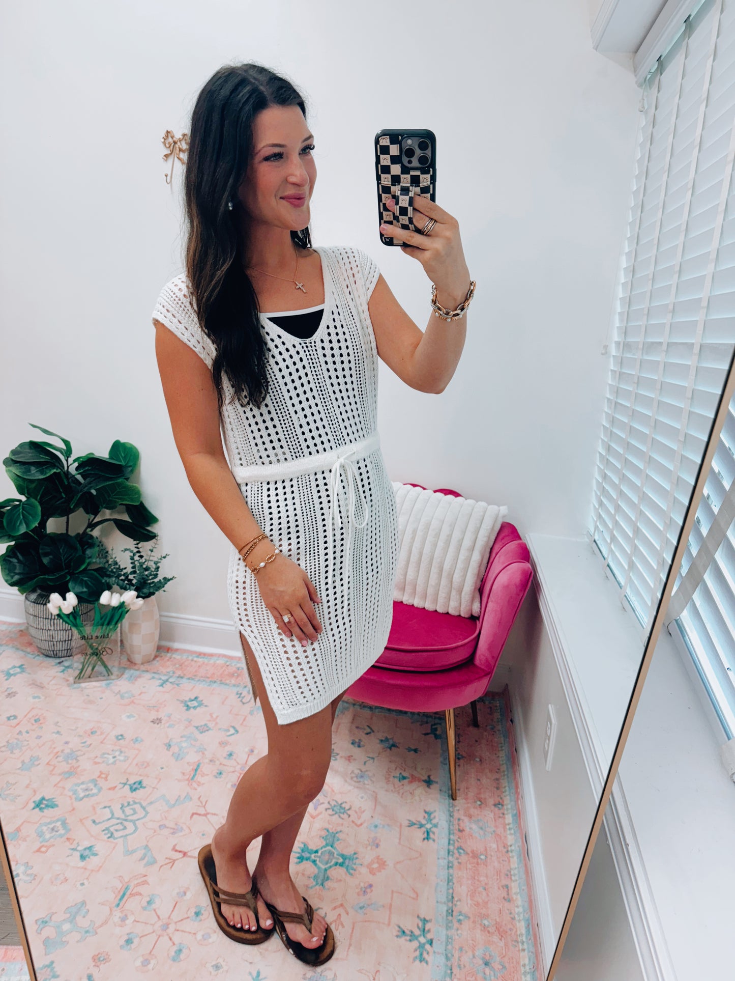 Crochet Knit Tie Cover-Up