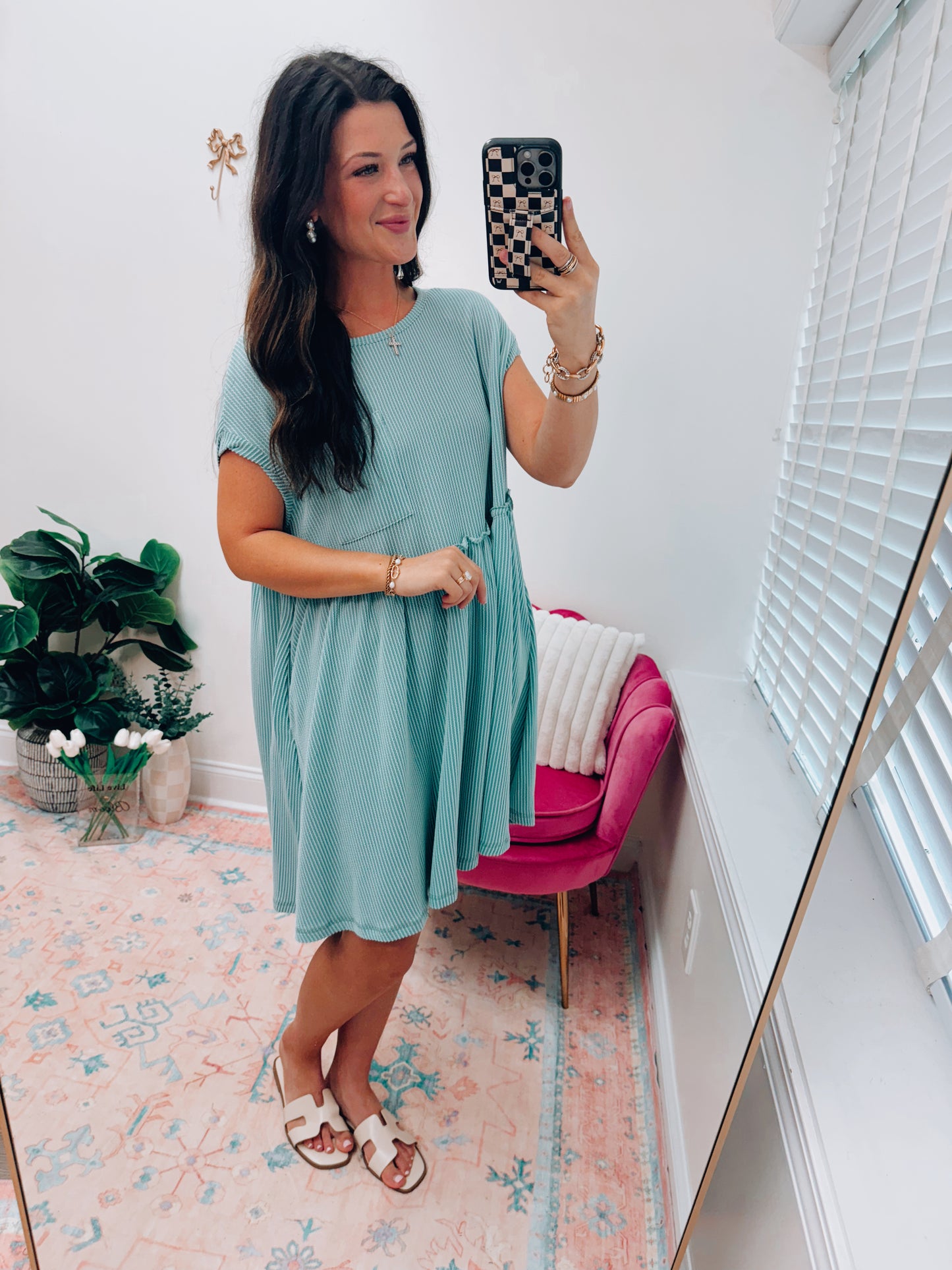 Tera Ribbed Pocket Tee Dress