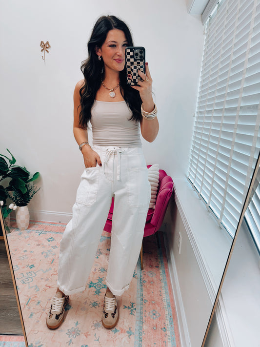 Kylan Risen Cream Barrel Denim