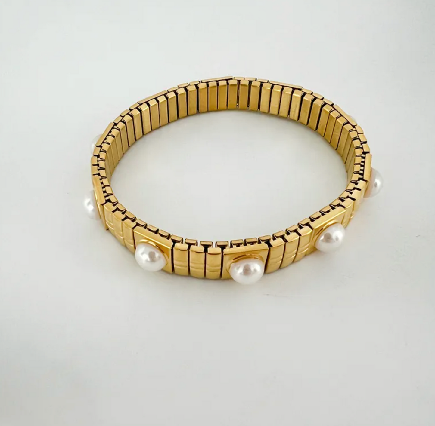 Gold Plated Wren Pearl Gold Bracelet