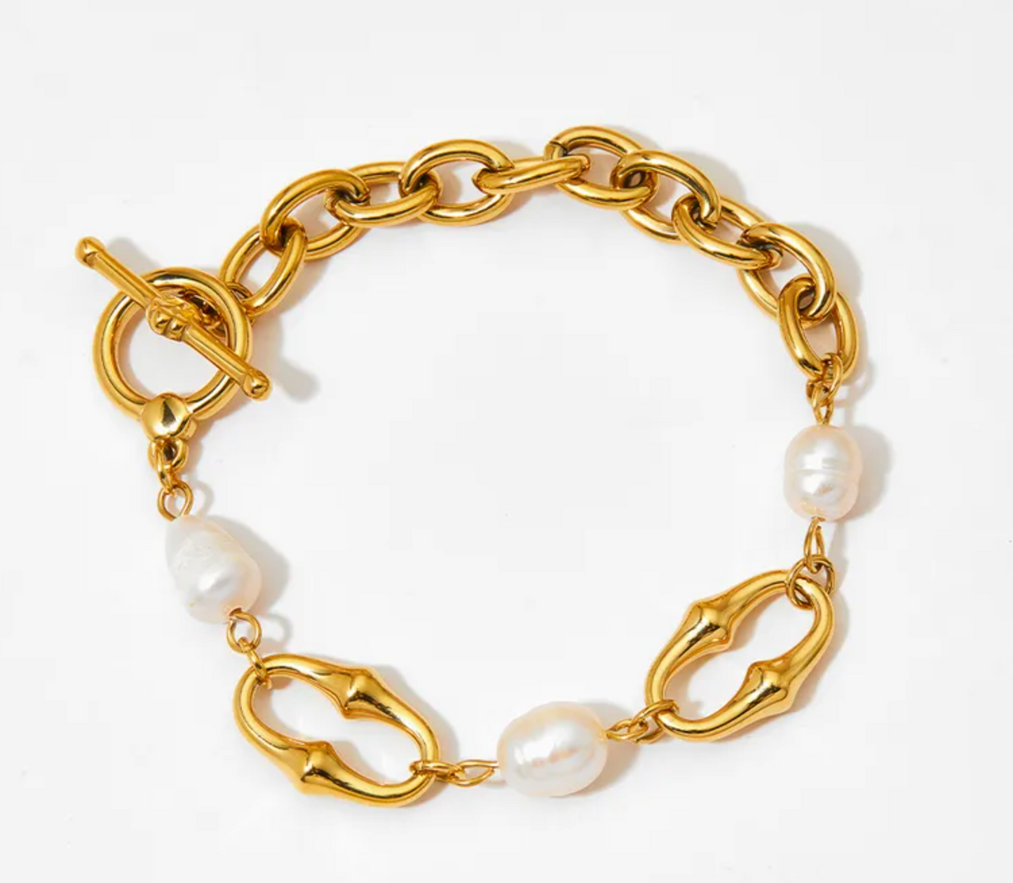 Freshwater Pearl Gold Plated Bracelet