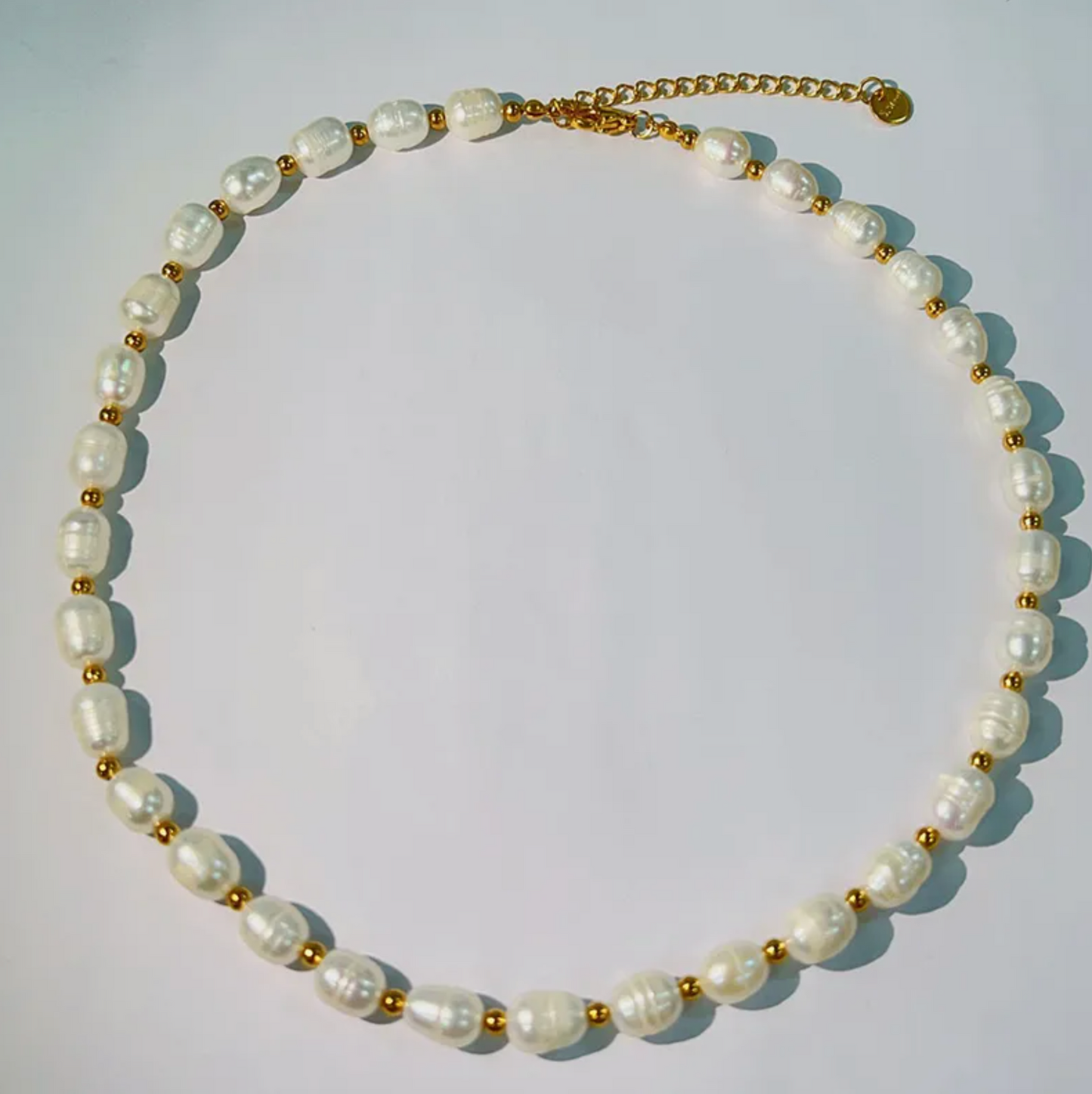 Gold Plated Fresh Water Pearl Necklace