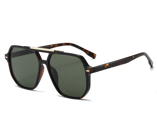 Quinn Aviator Sunglasses - Tortoise/Brown