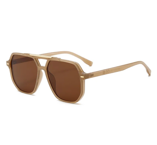 Quinn Aviator Sunglasses - Coffee Mocha
