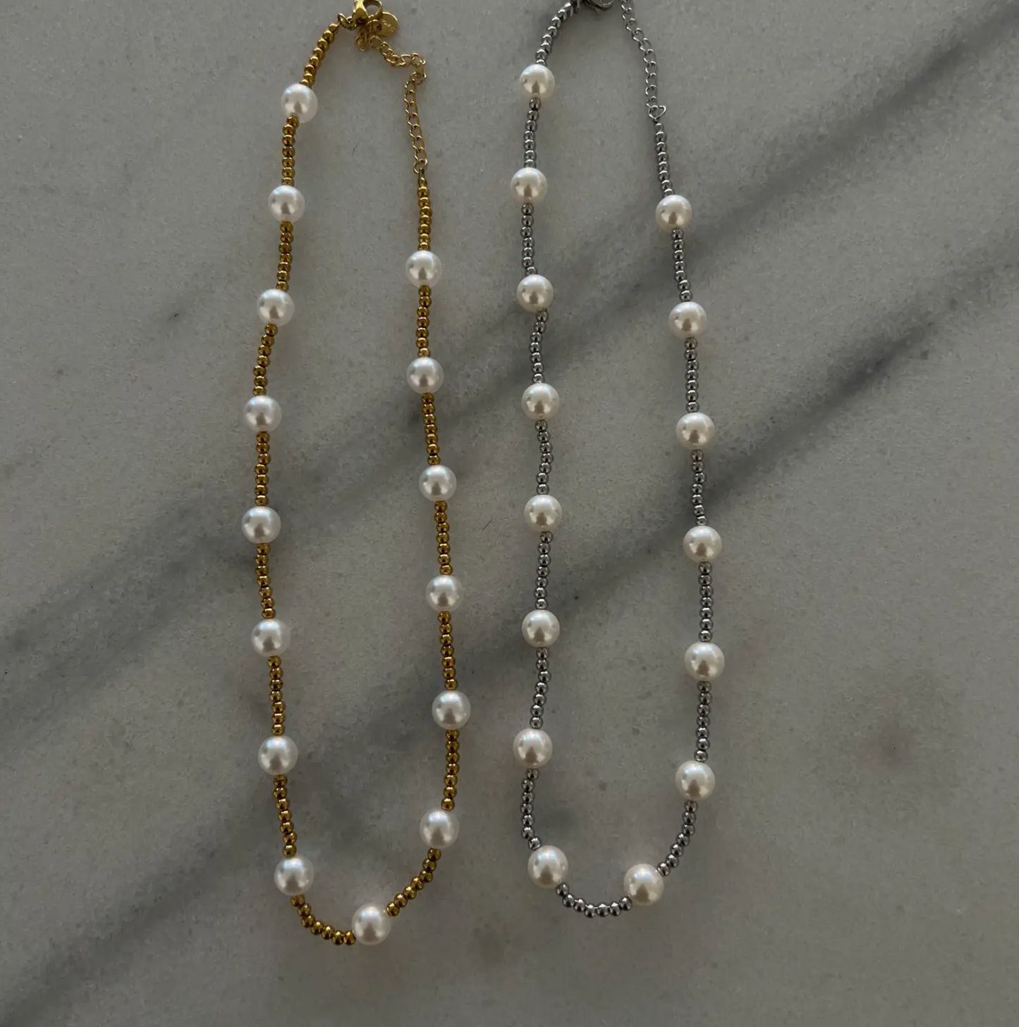 Lena Gold Plated Fresh Water Pearl Necklace