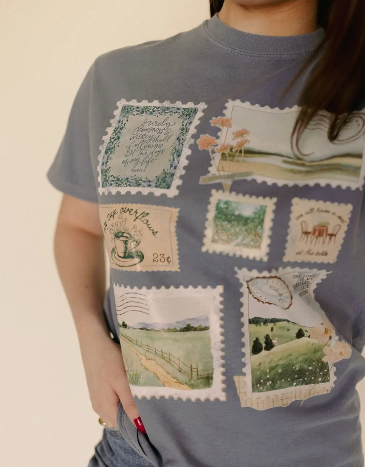 Psalms 23 Stamp Graphic Tee
