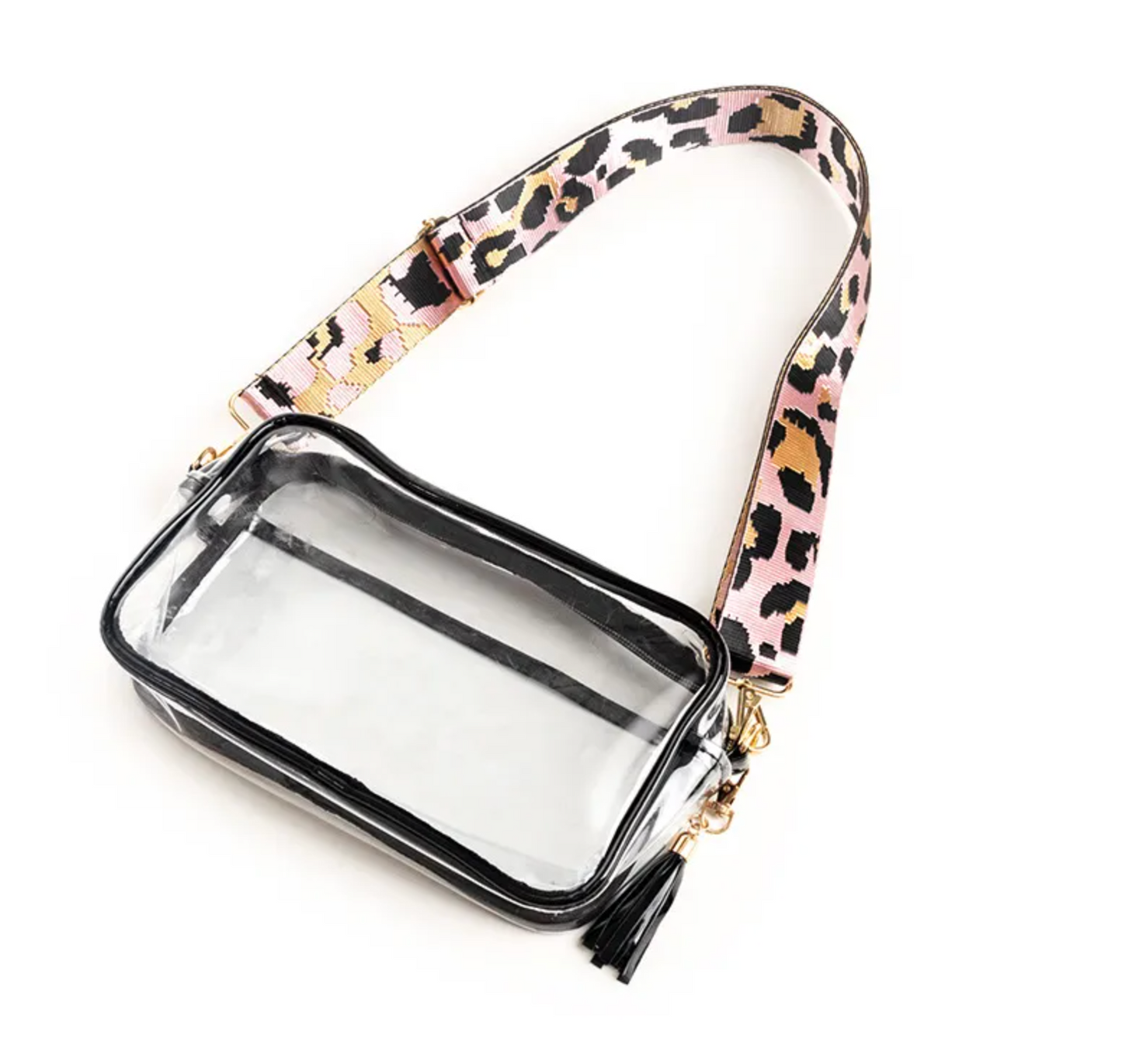 Daisy Leopard Clear Crossbody