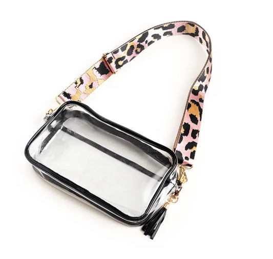 Daisy Leopard Clear Crossbody
