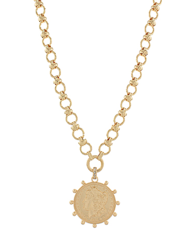 Gold Coin Chain Necklace