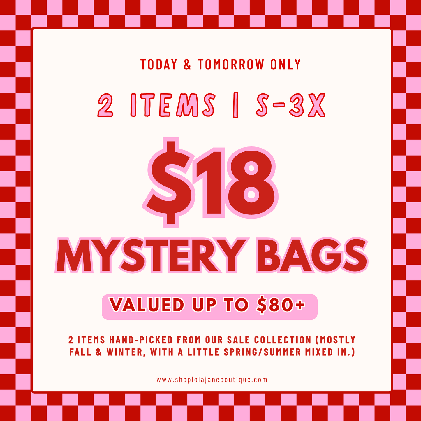 $18 Mystery SALE Grab Bags | all sales final.