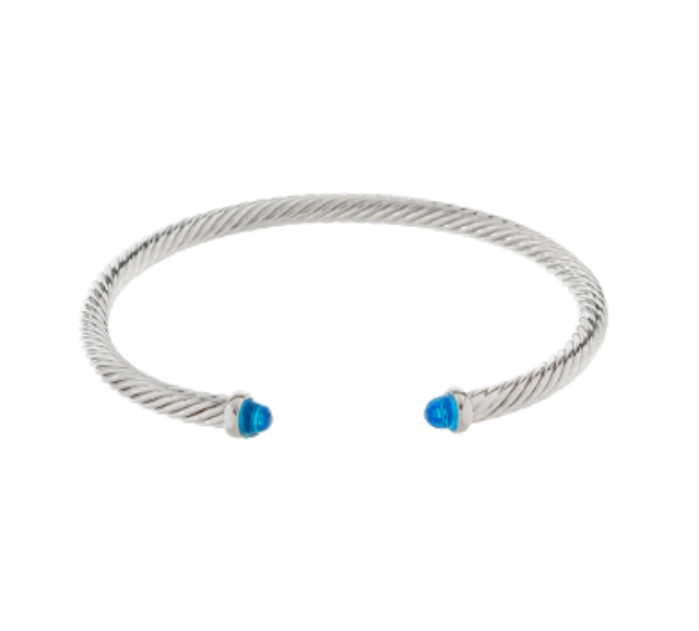 Thin Cable Bracelet - Aqua