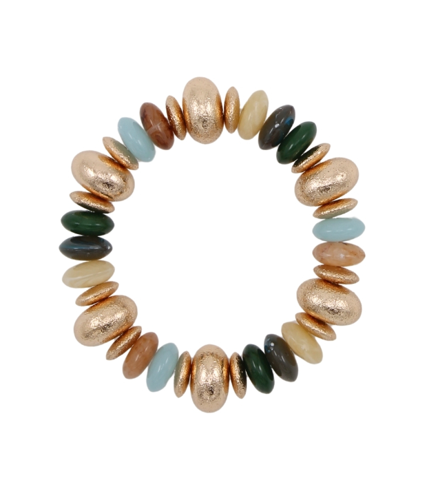 Olive Multi Beaded Bracelet