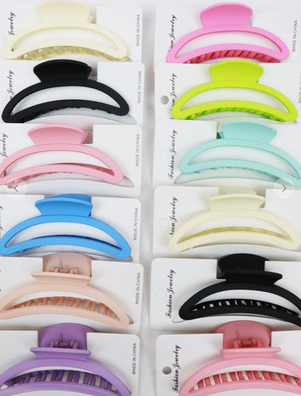 Matte Narrow Moon Shape Claw Clip