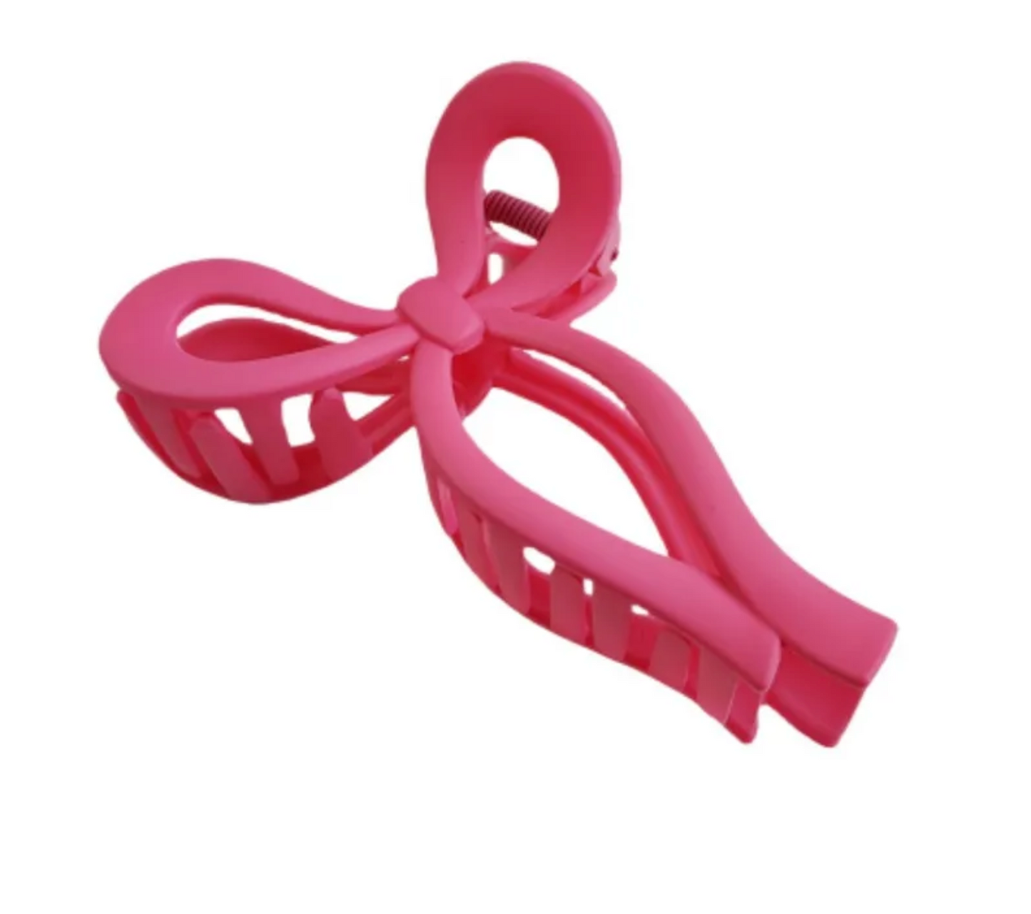 Matte Bow Hair Claw Clips - Pink
