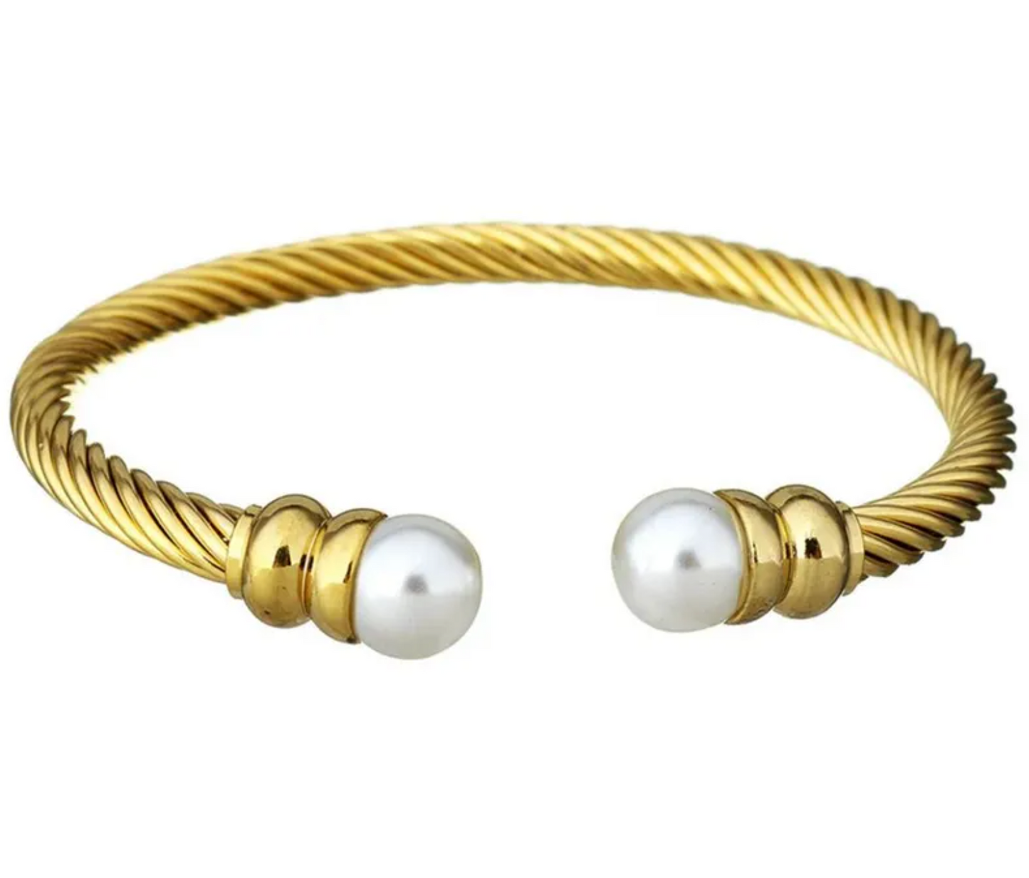 Pearl Cuff Bracelet - Gold