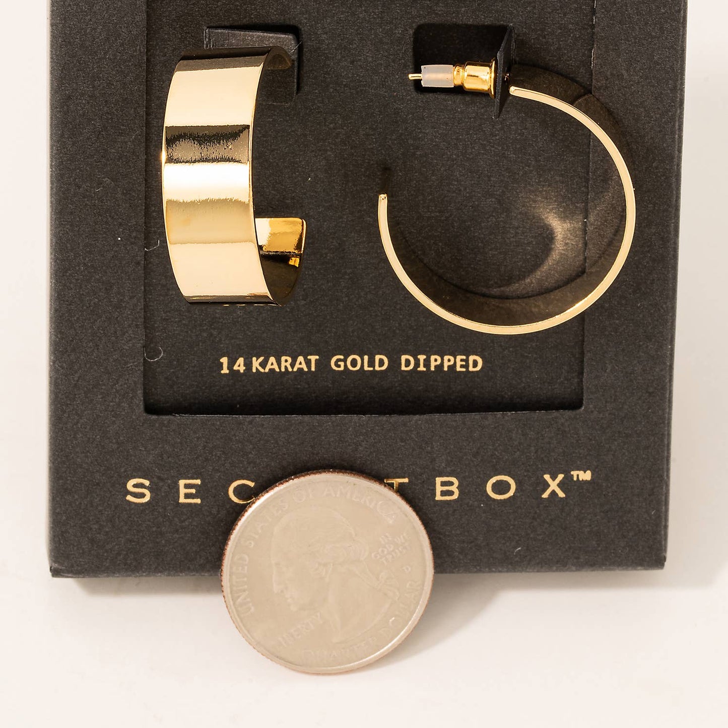 Gold Dipped Flat Hoop Earrings