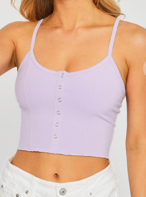 Lavender Everyday Button Up Tank