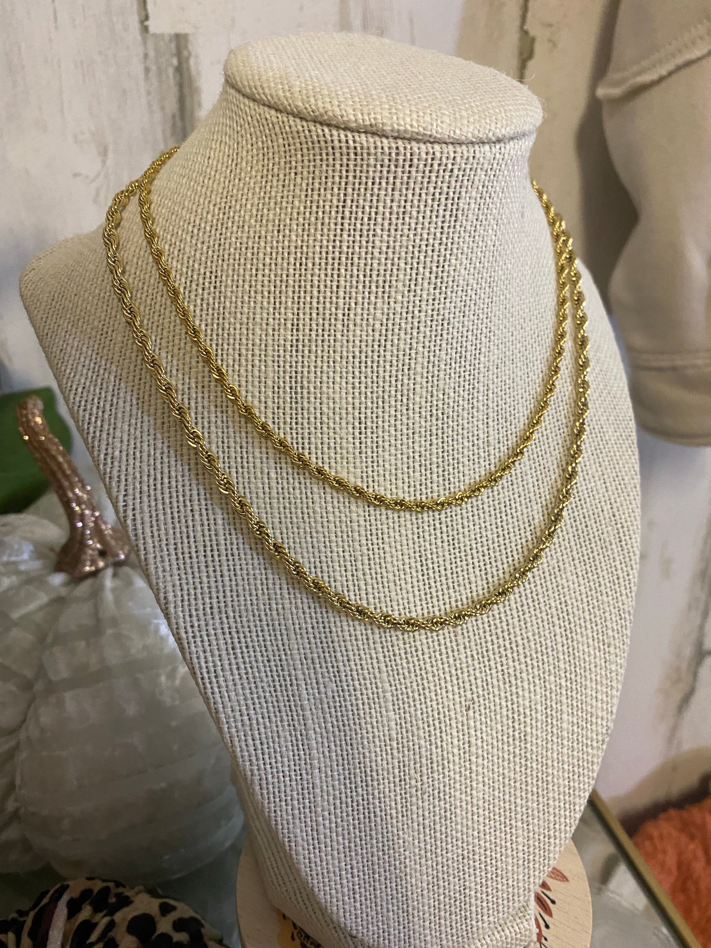 Twist Chain 14k Gold Plated Stainless Steel Necklace