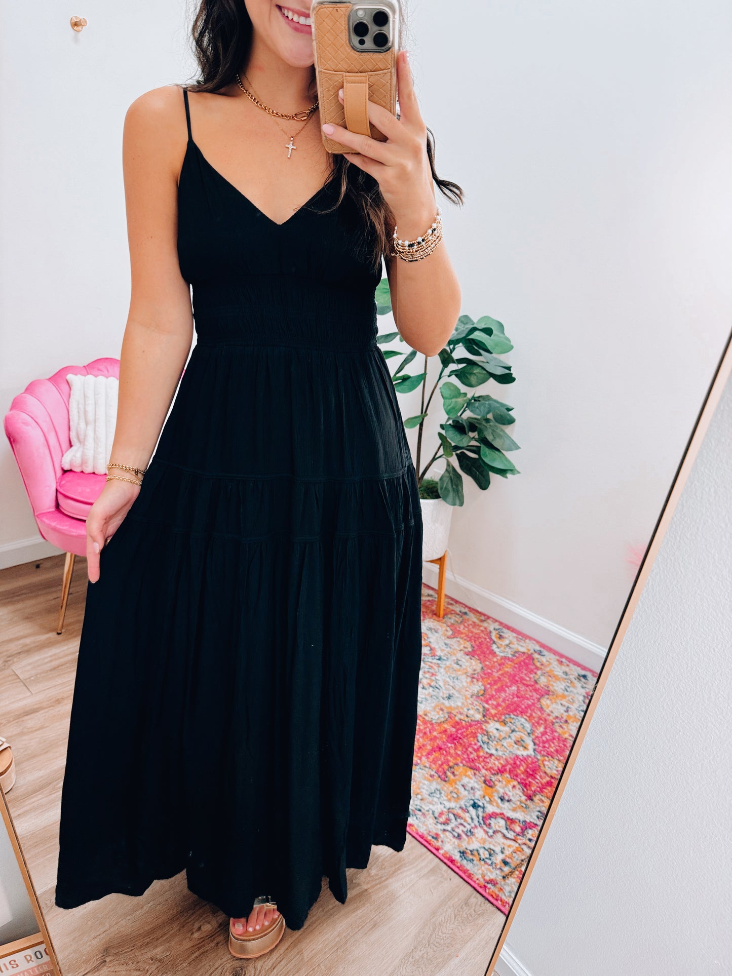 Holly Shirred Waist Maxi Dress