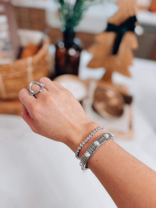 Silver Wren Pearl Gold Bracelet