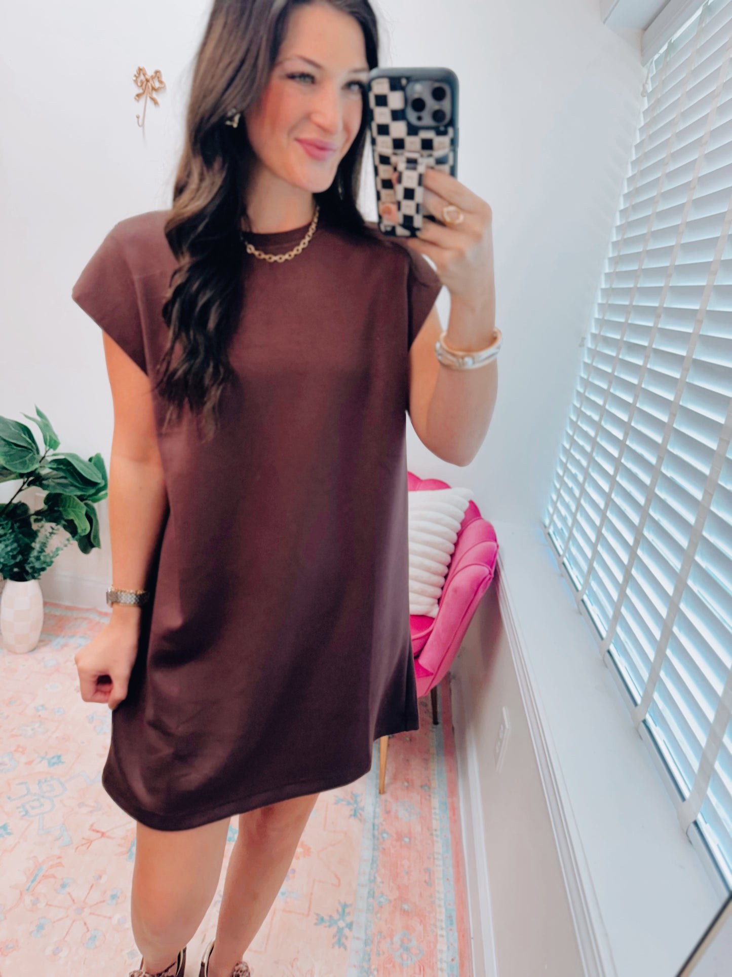 Lennox Comfort Mini Dress - Brown