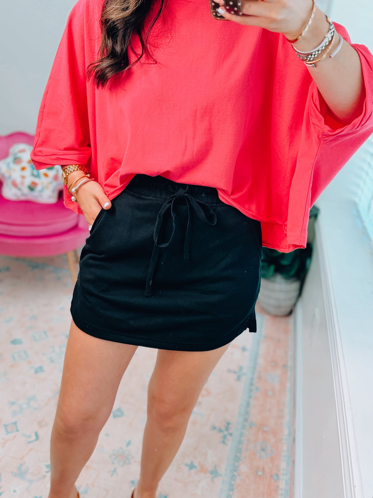 French Terry Skort - Black