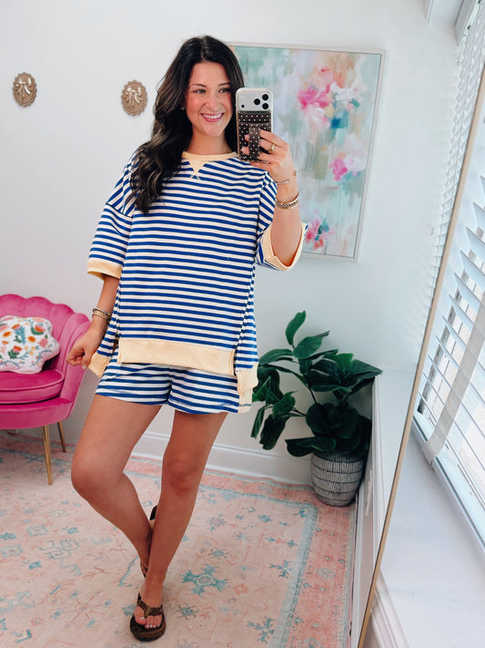 Easy Stripes Color Block Shorts