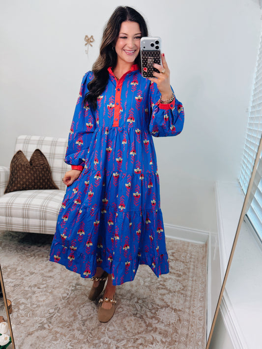 Rowan Royal Tiered Midi Dress