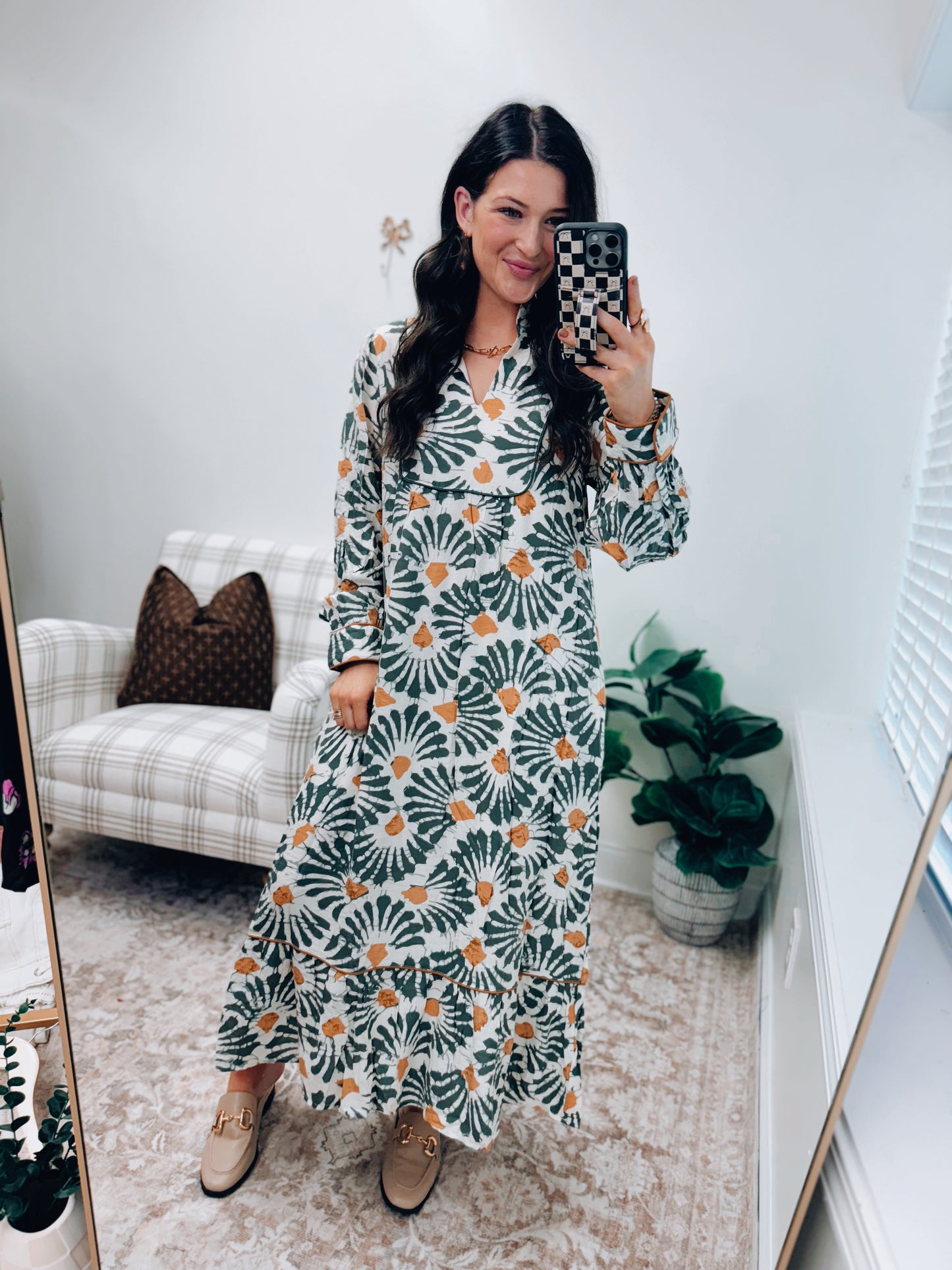 Palmer Olive Mixi Midi Dress