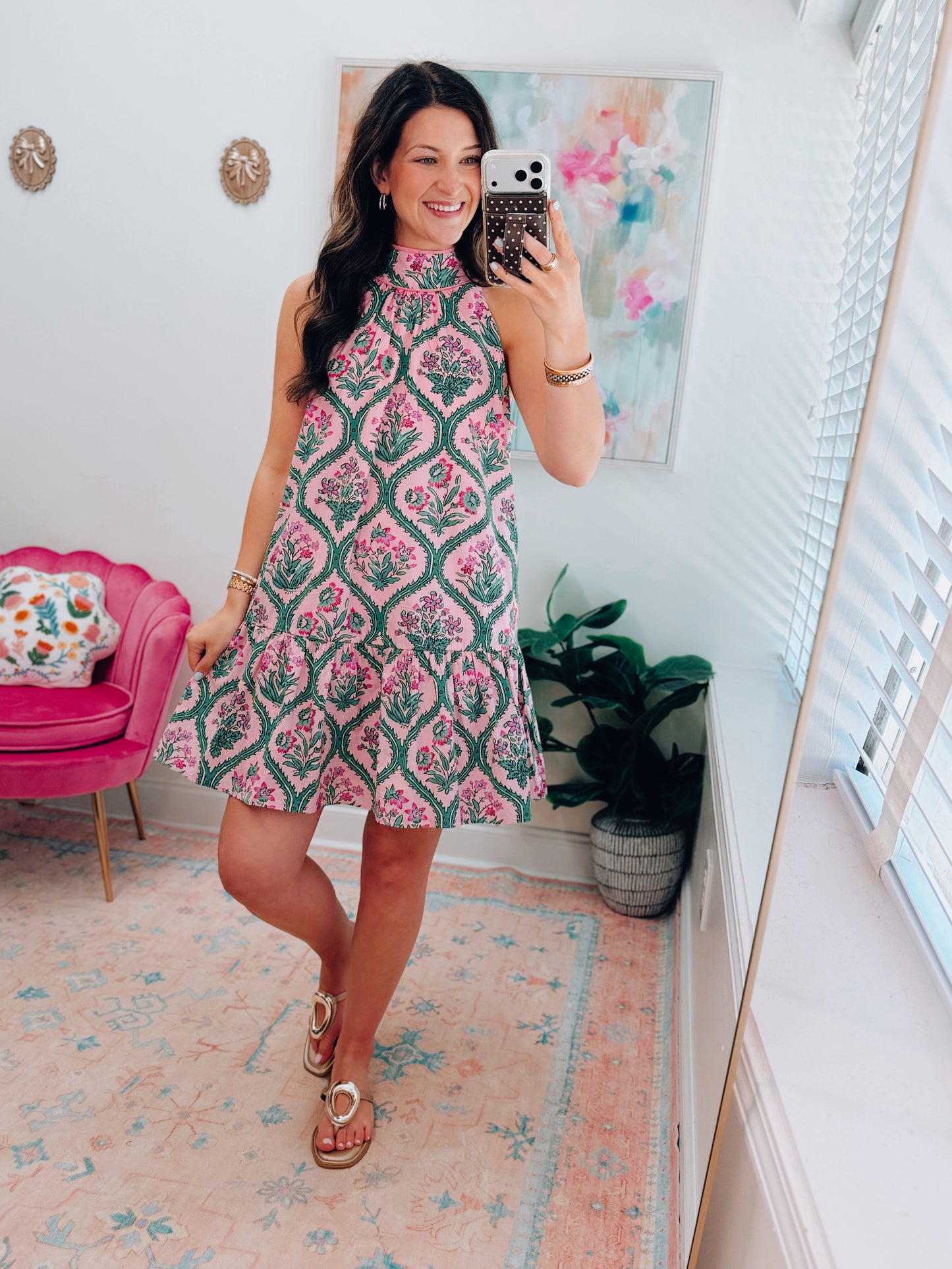 Holland Mock Neck Mini Dress
