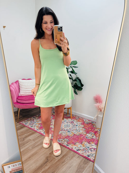 Easy Going Tennis Dress - Lime