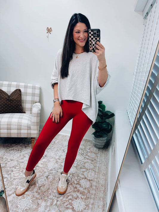 In Alignment High-Rise Leggings - Red